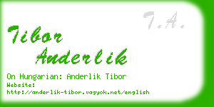 tibor anderlik business card